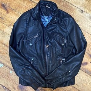Faux leather jacket size medium nwot